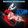 21V Cordless Electric Pruning Shears 40Mm 1.57" Electric Branch Scissors Tree Branch Cutter With 2 Rechargeable Batteries Sharpening Stone Blade Repla