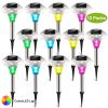 12Packs Solar Garden Lights Outdoor Ip44 Waterproof Solar Pathway Lights Color Changing Landscape Lamps 10Hrs Lawn Lighting For Yard Driveway Walkway