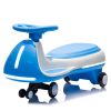 12V Kids Electric Wiggle Ride On Car, 2-In-1 Battery Powered Twist Car With Wireless Music, Controllable Led Lights & Flashing Pu Wheels, Stable Frame