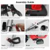 21V Electric Cordless Tiller Cultivator Powered Garden Tiller With 4 Blades 16 Steel Tines 550W 300Rpm 4000Mah Battery Tilling 9-In Width & 9-In Depth