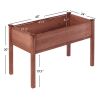 48X24X30In Elevated Raised Garden Bed With Legs, Wooden Planter Box For Outdoor Vegetable Herb Flower Fruit Growing