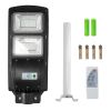 Solar Street Path Light Outdoor 120Leds Radar Sensor Remote Control Wireless Lamps Ip65 Waterproof Lighting For Garage Front Door Garden Pathway