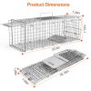 Humane Cat Trap Cage Catch Release Live Animal Rodent Cage Collapsible Galvanized Wire For Small Raccoons Beavers Groundhogs Foxes Armadillos