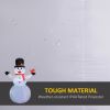 12Ft Christmas Inflatable Snowman With Cardinal Bird Rotating Colorful Led Lights Giant Blow Up Snowman Outdoor Christmas Yard Decorations With Built-