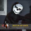 6 Ft Halloween Inflatable Grim Reaper On Motorcycle Outdoor Decoration With Built-In Led Lights, Ip44 Weather-Resistant Blow Up Skeleton Biker With St