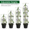 2 Packs Garden Obelisk Trellis 5.9Ft Plants Tower For Climbing Plants Flower Vegetable Vine Support Rustproof Garden Plant Trellis Black