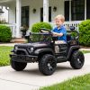 24V Kids Ride On Car With 2.4G Parent Remote Control, 4Wd Electric Ride On Truck With Dual 80W Motors, Four-Wheel Suspension, Led Headlights, Wireless