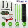 2 In 1 Extra Long Manual Pole Saw 8.23-15.12Ft Extendable Tree Pruner For High Branches With Pruner Scissors 2 Double-Hooked Saw Blades Goggles Gloves