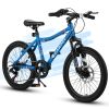 Forbidden To Sell On Temu 20 Inch Kids Mountain Bike, 7-Speed Boys Girls Bicycle With Front Suspension, Disc & V-Brake, Steel Frame Children\'S Bike F