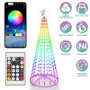 Led Smart Christmas Cone Tree Outdoor Lighted Christmas Tree Light With App Control Remote Control Ip44 Waterproof Timer 210 Modes For Indoor Outside