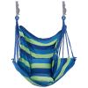 440Lbs Hammock Hanging Chair Canvas Porch Patio Swing Seat Portable Camping Rope Seat W/ 2Pillows
