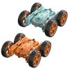 Kid Driving Rc Stunt Car 7 Color Strip Light Dynamic Music Swing Arm Double-Sided   Rolling Remote Control Car Off Road 2.4Ghz 4Wd Rechargeable Racing