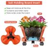 7 Tier Stackable Vertical Planter With Wheels Strawberry Planter Tower Space Saving Garden Planter With Drainage System Rolling Herb Flower Vegetable