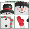 7.9Ft Christmas Inflatable Giant Snowman Blow Up Light Up Snowman With Led Lights Hat Scarf  Ipx4 Waterproof Christmas Outdoor Yard Lawn Holiday Decor