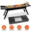 Foldable Charcoal Bbq Grill With Shelf Stainless Steel Grill Net Easy Setup Portable Tabletop Barbecue Grill For Camping Picnic Outdoor Party Backyard