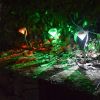 4Pcs Solar Garden Light Outdoor Diamond Led Light 7-Color Changing Ip65 Waterproof Pathway Stake Decorative Lamp For Garden Patio Yard Walkway