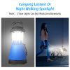 Camping Light Hand Crank Hiking Emergency Spotlight Lantern Lamps W/ Car Charger