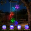 2Pack Solar Moon And Star Wind Chimes 7 Color Changing Wind Chimes For Outside Ipx4 Waterproof Outdoor Garden Yard Decor