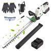 20In Cordless Hedge Trimmer 21V Handheld Bush Trimmer Electric Grass Shrub Trimmer With Dual-Action Blades 0.6In Cutting Diameter Safety Lock Adjustab