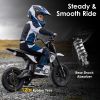 24V Kids Electric Motocross Ride On Motorcycle, 200W High Speed Hub Motor Dirt Bike Toy With Rear Shock Absorber, Adjustable Speed, Led Breathing Ligh