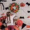 17.71In Autumn Wreath With Pumpkin Mixed Leaves Berries Flowers Fall Decoration For Indoor Outdoor Window Wall Front Door In Halloween Thanks Giving D