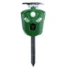 Electric Solar Powered Ultrasonic Animal Repeller 360° Ultrasonic Animal Driver With Motion Sensor Led Flashing Lights Waterproof Outdoor Animal Repel