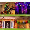 3Pcs Halloween Light Decorations Total 50 Leds 24Ft Halloween String Lights Colorful 3D Skeleton Ghost String Lights Gauze Skull String Lights Spooky