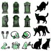 Halloween Skeleton Yard Sign Decorations 6Pcs Glow In The Dark Halloween Skull Fluorescence Lawn Garden Sign With 12 Stakes For Haunted House Garden Y