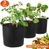 3 Pack Plant Grow Bags Potato Vegetable Planter Bags Breathable Planting Fabric Pots 5Gallons