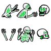 Halloween Skeleton Yard Sign Decorations 6Pcs Glow In The Dark Halloween Skull Fluorescence Lawn Garden Sign With 12 Stakes For Haunted House Garden Y