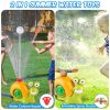 2 In 1 Snail Water Sprinkler Baseball Toy With 2 Sprinkler Nozzles 360° Rotating Spray Baseball Sprinkler Summer Water Toy For 4-8Years Old Boys Girls