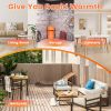 1500W Infrared Heater With Stand Electric Outdoor Patio Heater Ip65 Waterproof Tripod Wall Mount With 2 Remotes 3 Heating Levels For Home Restaurant Y