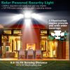 2 Pack Solar Powered Wall Lights Ip44 Waterproof Motion Sensor Lights With 4 Adjustable Heads 333Pcs Led Beads 120° Sensing Angle Remote Control For Y