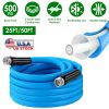 25Ft/50Ft 5/8" Non-Expanding Flexible Garden Hose Heavy Duty Pvc Water Hose Leak-Resistant Kink-Free All-Weather Burst 500Psi