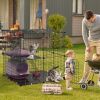 2Tier Cat Cage Playpen Indoor Pet Enclosures Kitten Kennel House Detachable Cat Crate With Climbing Ladder 2 Doors For 1-2 Cats For Ferret Squirrel Sm
