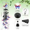 Butterfly Wind Chimes For Outside Metal Wind Chimes With Aluminum Tubes Deep Soothing Sound Decor For Garden Yard Home Patio Gift For Women Men