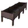Outdoor Raised Garden Bed With Legs Elevated Planter Box With Self-Watering System For Garden Patio Balcony Vegetables Flowers Herbs Pp Plastic Box Ea