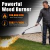 180,000 Btu Propane Weed Torch Heavy Duty Weed Burner Flame Weeder With 10Ft Hose Piezo Ignition Adjustable Flame Control For Weeds Ice Snow Asphalt F