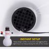 12Ft Christmas Inflatable Snowman With Cardinal Bird Rotating Colorful Led Lights Giant Blow Up Snowman Outdoor Christmas Yard Decorations With Built-