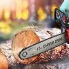 12Inch Electric Cordless Chainsaw With 2Pcs 21V 3.0Ah Battery And Charger Brushless Battery Operated Handheld Chainsaw With Auto Oiler Safety Switch F