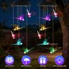 2Pack Solar Dragonfly Wind Chimes 7 Color Changing Wind Chimes For Outside Ipx4 Waterproof Outdoor Garden Yard Decor