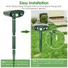 Solar Ultrasonic Animal Repeller Pir Motion Sensor Animal Repellent Chaser Ipx4 Waterproof For Farm Garden Yard To Drive Raccoon Squirrel Rat Skunk Ra