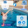 2 In 1 Poolside Basketball Game Set Pool Basketball Goal Indoor Outdoor Kids Basketball Court Water Basketball Toy With 2 Balls Gift For Boys Girls Ag