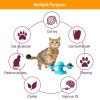 Windmill Cat Toy Turntable Interactive Teasing Pet Toy Wall Mount Turning Tickle Scratch Hair Brush Cat Toy With Catnip Light Ball