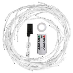 Lighted Birch Garland 7.87Ft Lighted Twig Vine Lights 144Led Birch Garland With Lights String Light With Timer 8 Modes Ip45 Waterproof For Christmas F