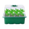 5Packs Seed Starter Tray With Grow Light Humidity Dome Germination Kit With 5-Level Brightness 4 Timers For Indoor Greenhouse
