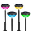 4Packs Solar Pathway Light Color Changing Garden Light Landscape Stake Ornamental Light For Yard Patio Lawn