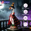 Porch Goose Halloween Costume For 23" Goose Statue Pumpkin Spider Wizard Hat, Red & Black Cape Outfit Halloween Yard Decor