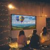 100Inch Projector Screen With Stand 16:9 4K Hd Rear Front Wrinkle-Free Portable And Foldable Movie Screen With Carry Bag For Indoor Outdoor Home Theat