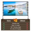 100Inch Projector Screen With Stand 16:9 4K Hd Rear Front Wrinkle-Free Portable And Foldable Movie Screen With Carry Bag For Indoor Outdoor Home Theat